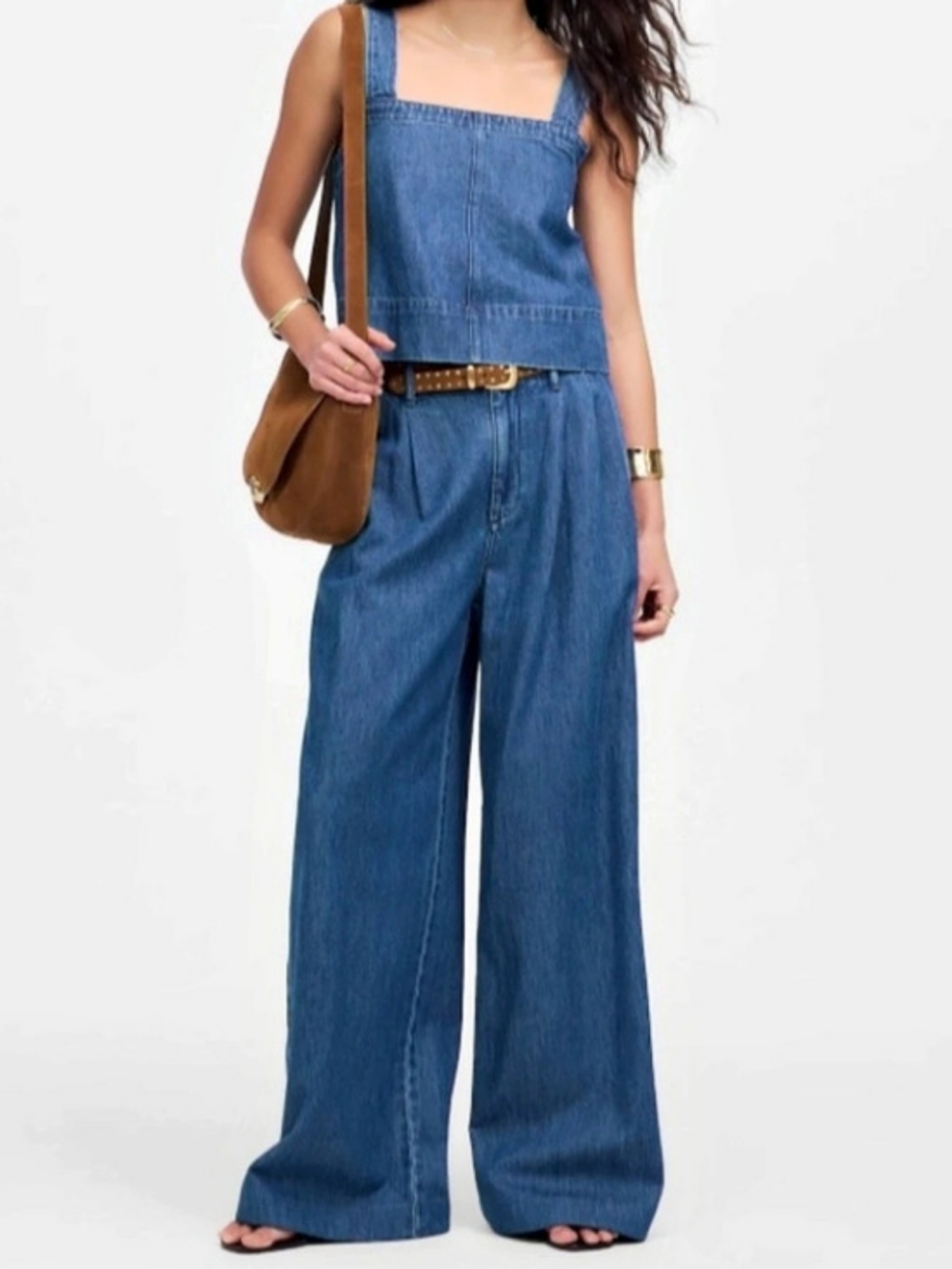 Madewell The Harlow Wide-Leg Jean Wide-Leg Jeans in Blue Waist 30